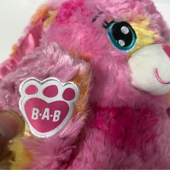 Build A Bear BAB Pink Polka Dot Pawlette Stuffed Easter Plush Bunny Rabbit - Picture 3 of 6